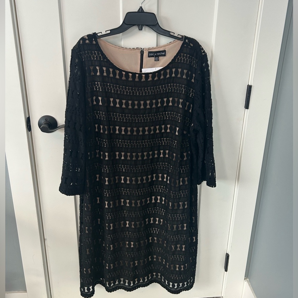 Zac & Rachel Black Lace Long Sleeve Dress